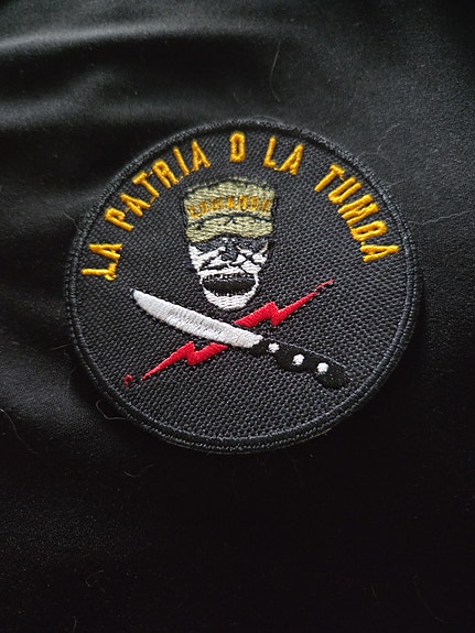 Ecuadorin La Patria o La Tumba kangasmerkki pyöreä