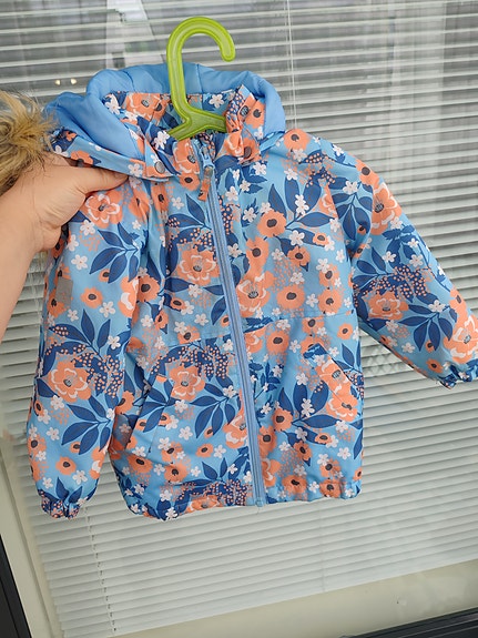 Lasten kuoritakki kukkakuosilla koko 92 unisex