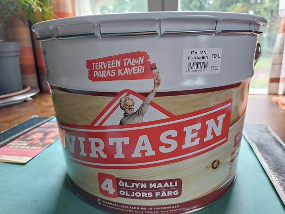 Virtasen 4 öljyn maali Italian punainen 10 L