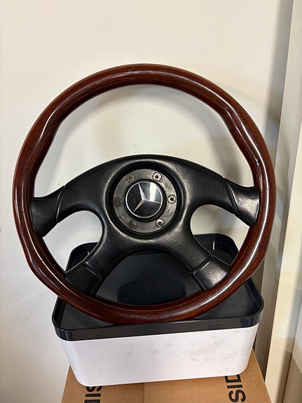 Mercedes-Benz puu/nahka ratti ohjauspyörä