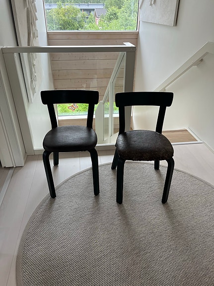 Artek Alvar Aalto tuolit mustat 2kpl