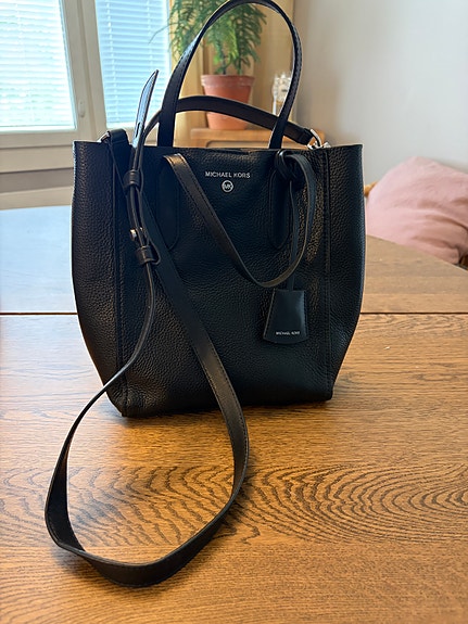 Michael Kors naihkainen musta tote bag, olka/käsilaukku
