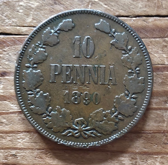 10 penniä 1890