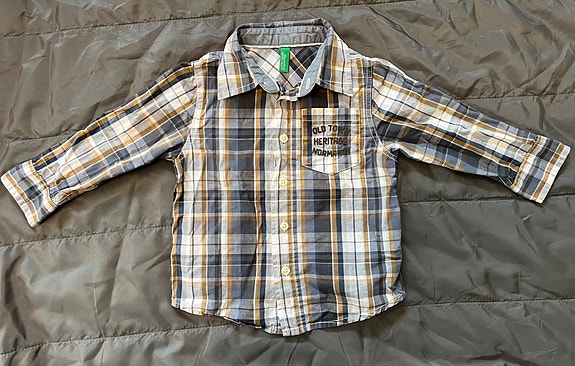 Ruudullinen kauluspaita 74 Benetton