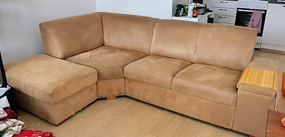 Iskun beige moduuli divaanisohva säilytyslaatikolla