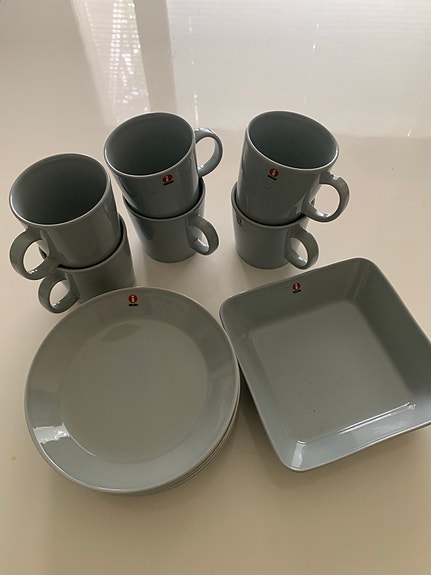 Iittala Teema harmaa mukit/lautaset