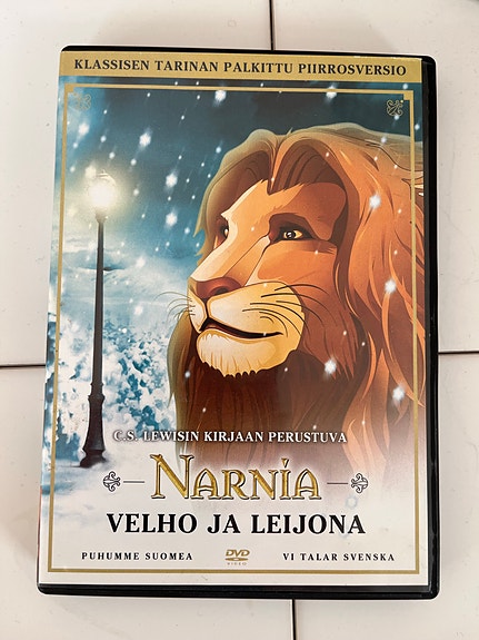 Narnia Velho ja leijona DVD suomeksi ja ruotsiksi