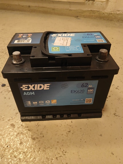 Exide EK620 62Ah/680A akku