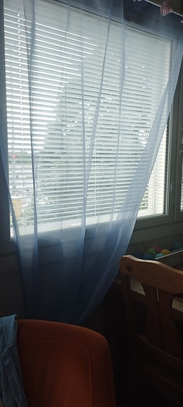 IKEA sininen ohut verho