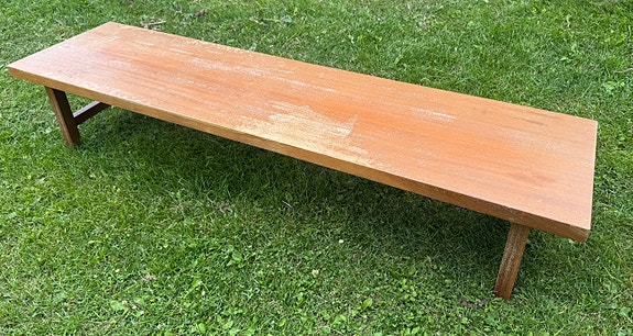 Vintage matala teak taso, pituus 2 m