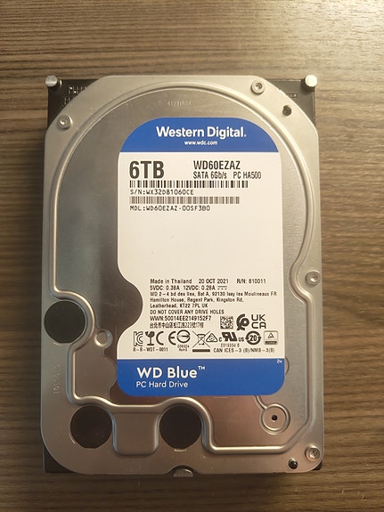 Western Digital Blue 6TB 3,5" HDD