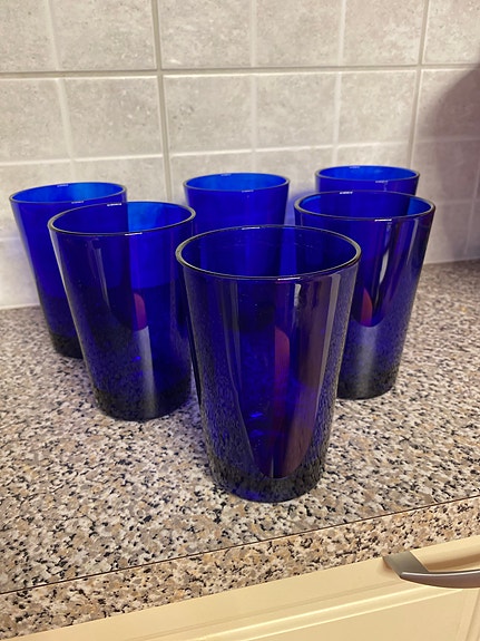 Iittala Kaj Franck siniset juomalasit 6 kpl