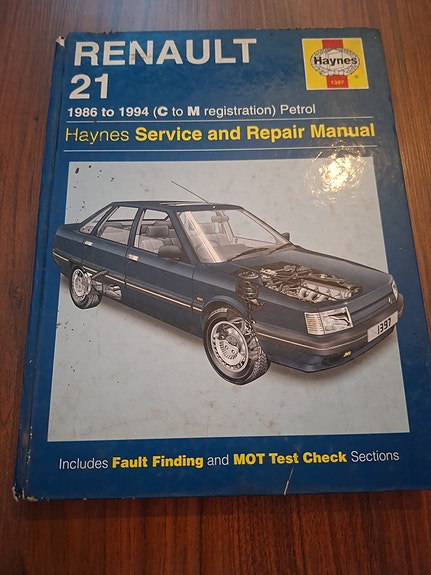 Renault 21 bensiini 1986–1994 korjausopas engl