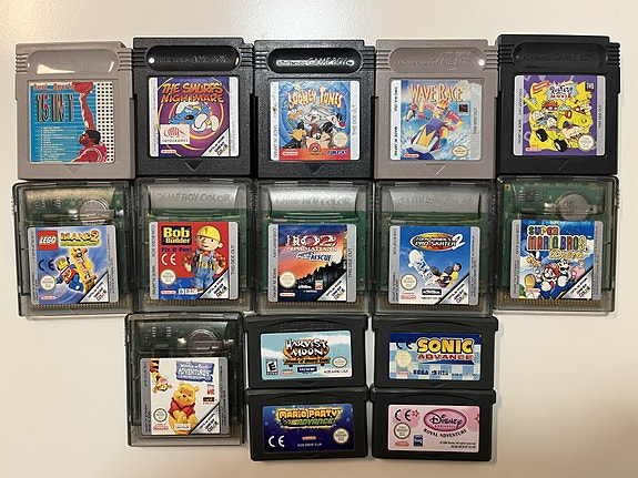 Nintendo Game Boy, Game Boy Color ja Game Boy Advance pelejä