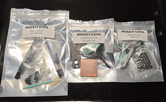 RockIt Cool Intel 9th Gen Direct Die + Kupari IHS -kitit