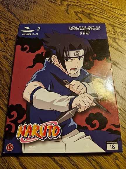 Naruto: Original Uncut Box Set 2 DVD-boksi (jaksot 14–26, 3 DVD)