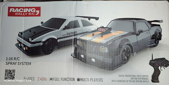 Racing Rally R/C Legendary 1:16 radio-ohjattava driftiauto 2.4GHz
