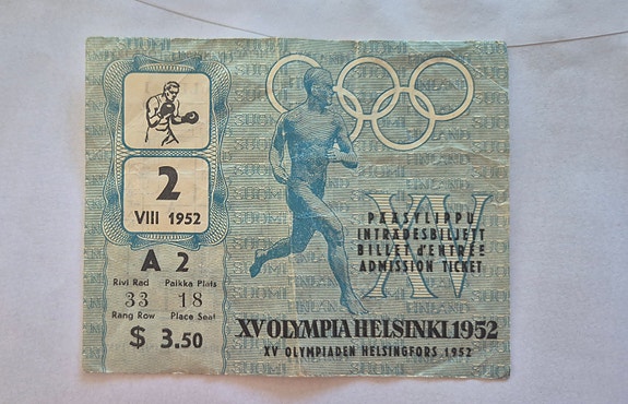 Helsingin olympialaiset $ pääsylippu nyrkkeily