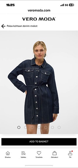 Vero Moda farkkumekko koko 38 tummansininen
