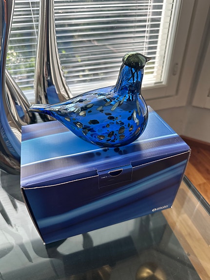 Iittala Birds by Toikka lasilintu sininen