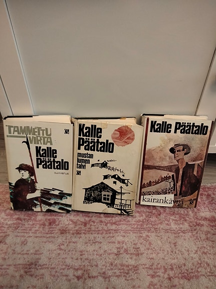Kalle Päätalo 3 kirjaa. Tammettu virta, Mustan lumen talvi ja Kairankävijä.