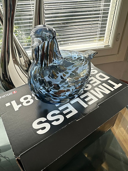 Iittala Birds by Toikka lasilintu sininen