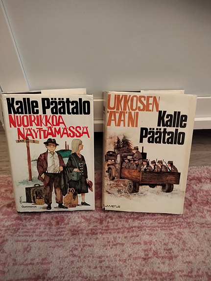 Kalle Päätalo kirjat Nuorikkoa näyttämässä ja Ukkosen ääni