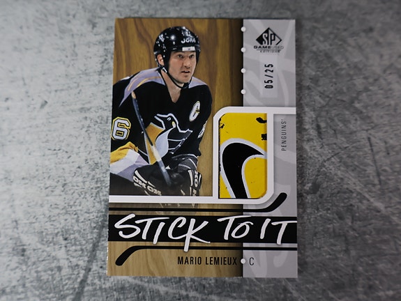Mario Lemieux 2024-25 SP Game Used Stick To It /25