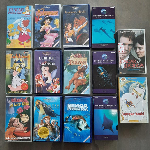 Disney ja lasten elokuvat VHS-kasettipaketti