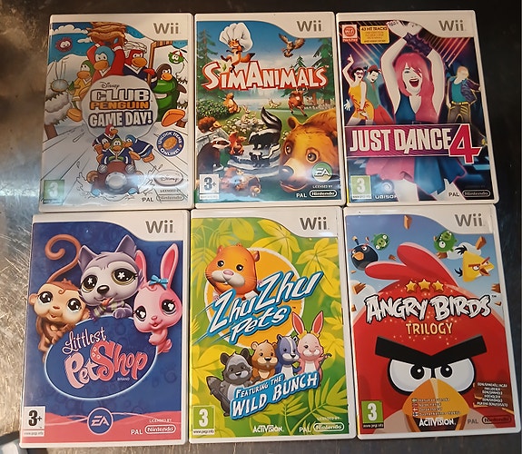 Nintendo Wii pelipaketti 6 peliä