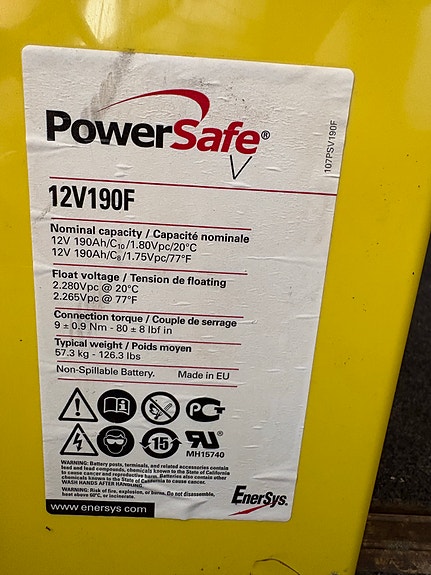 PowerSafe 12V190F 12V akku 190Ah