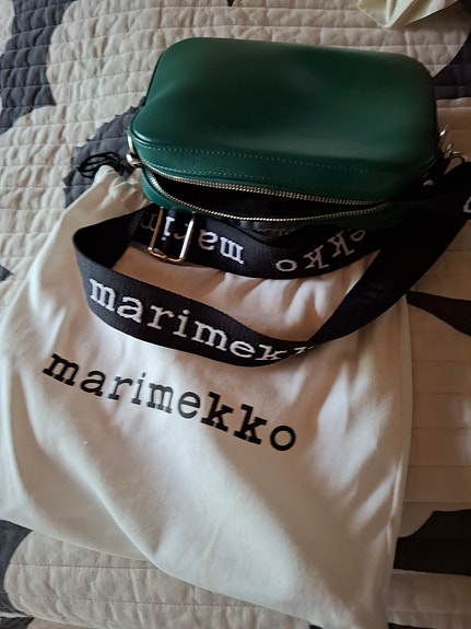 Marimekko nahkainen olkalaukku vihreä