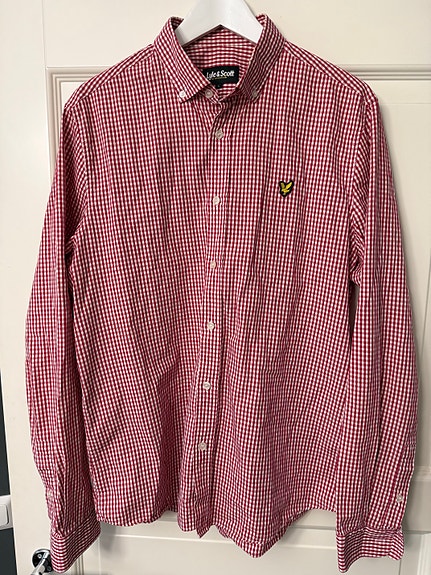 Lyle & Scott miesten ruutupaita L punainen