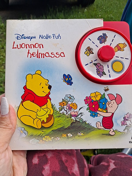 Nalle Puh kirja ja sekalaiset lelut