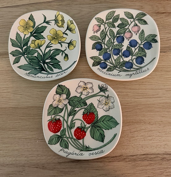 Arabia Finland Esteri Tomula seinälautaset – 3 kpl, vintage