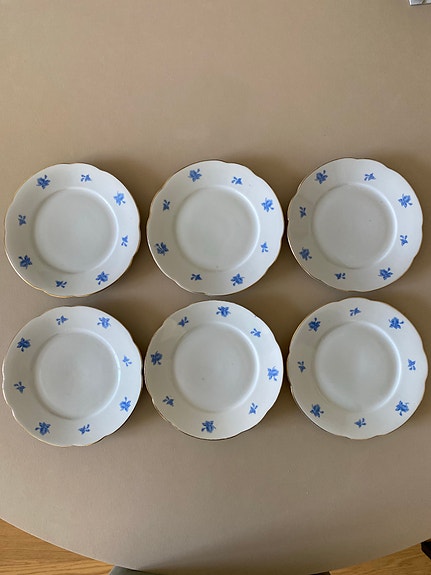 Arabia Sininen Ruusu -lautaset 17 cm, 6 kpl
