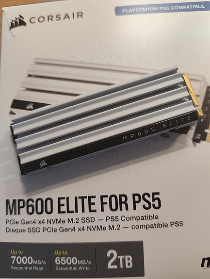 Corsair MP600ECS Elite SSD 2 TB Heatsink PS5 Lisämuisti
