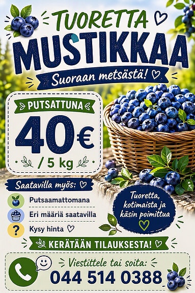 Mustikka Turku 40€/5kg