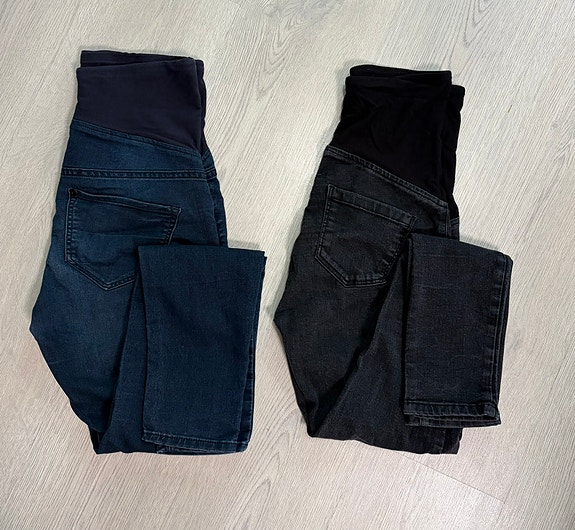 H&M äitiysfarkut, 2 kpl (XS & S)