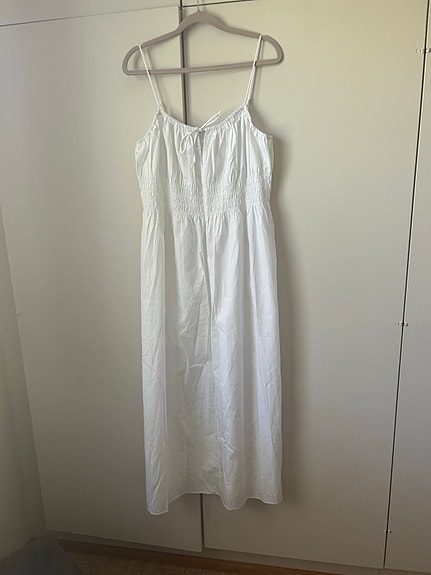 H&M valkoinen kesämekko M puuvilla