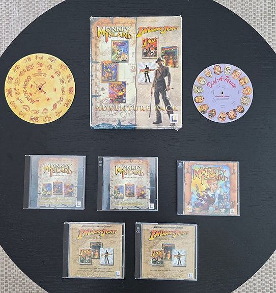 LucasArts Adventure Pack PC Big Box (Monkey Island & Indiana Jones -pelit)
