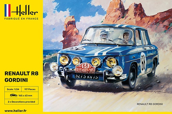 Heller 1/24 Renault R8 Gordini '67 Rally pienoismalli