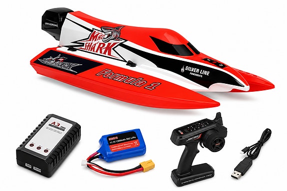 Mad Shark F1 Boat 2.4G RTR Brushless, valmis venepaketti