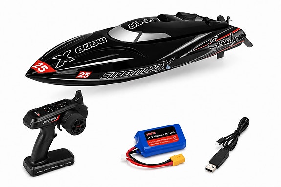 Super Mono X V2 EP Boat Brushless LiPo Batt RTR, valmis venepaketti