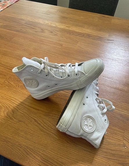 Converse nahkaiset valkoiset tennarit koko 38
