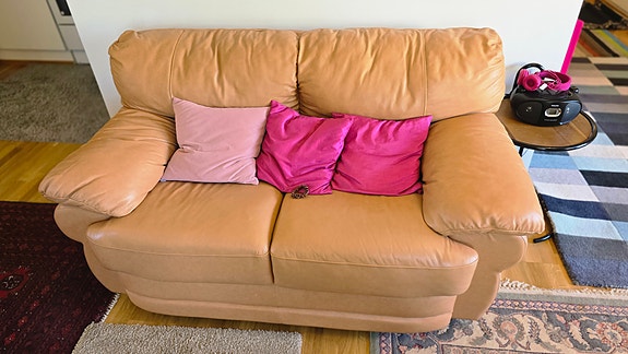 2-seater sofa / 2-istuttava nahkasohva