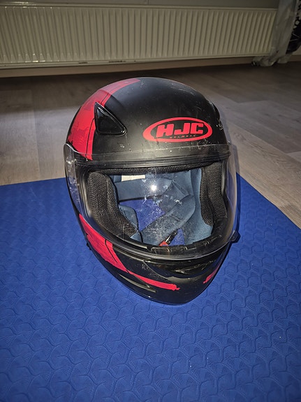 HJC CL-14 moottoripyöräkypärä M musta/punainen