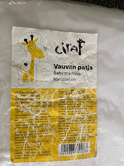 Ciraf vauvan patja 60x120 cm