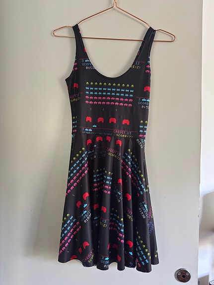 Blackmilk space invaders skater dress koko xs/s