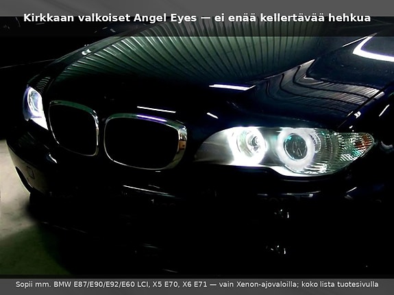 BMW LED Angel Eyes -polttimot 40W CANBUS — E87/E90/E92/X5 ym. (2kpl)
